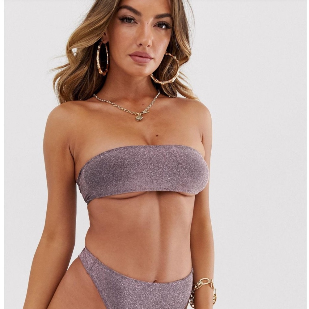 Women's Izarla Shimmer Bandeau Bikini Top